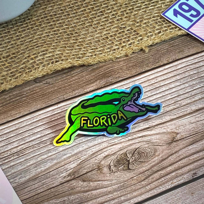 Holographic Florida Gator | A Florida Inspired Sticker