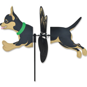Chihuahua Black and Tan Garden Yard Spinner