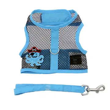 Cool Mesh Dog Harness & Lead - Pirate Octopus