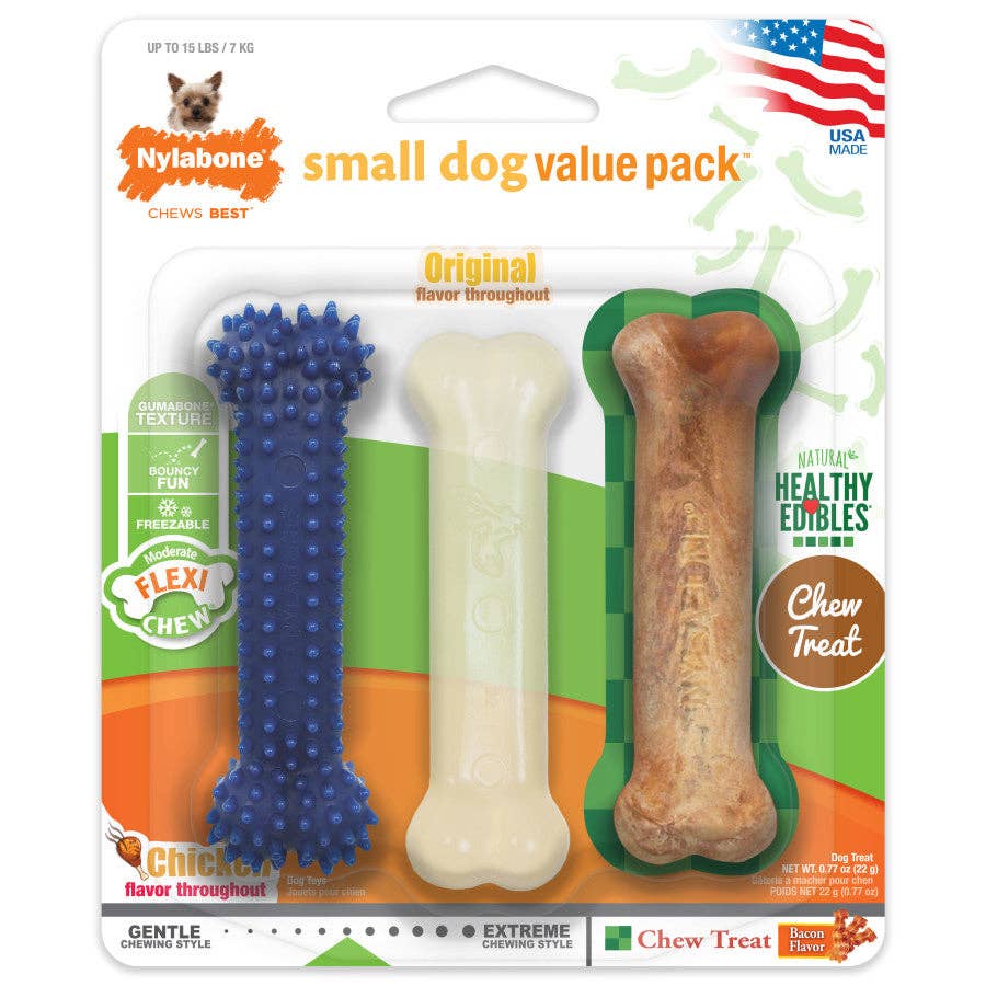 Nylabone Healthy Edibles Wholesome Dog Chews - Variety Pack