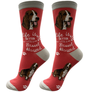 Basset Hound Dog Socks Unisex