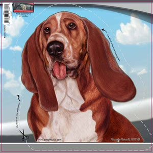 Basset Hound - Dogs On The Move Window Decal