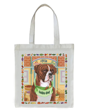 Boxer Brindle Uncropped -   Dog Breed Tote Bag