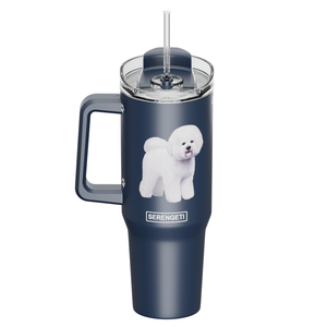 Bichon Frise 40 oz Tumbler with Handle and Straw Lid