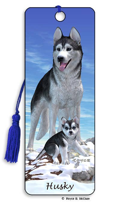 3D Dog Bookmark - Husky