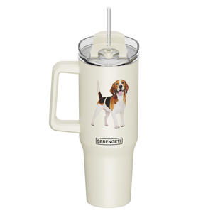 Beagle 40 oz Tumbler with Handle and Straw Lid