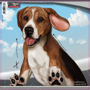 Beagle - Dogs On The Move Window Decal