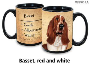 Basset Red/White Mug Coffee Cup