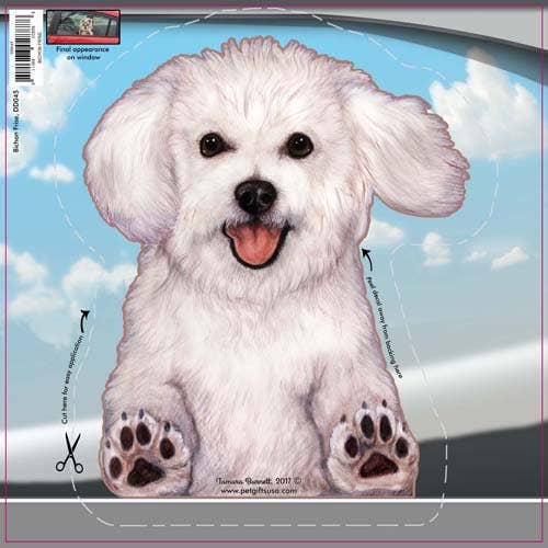 Bichon Frise - Dogs On The Move Window Decal
