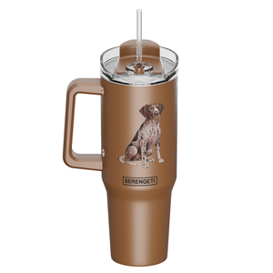 German Shorthaired Pointer 40 oz Tumbler with Handle - Straw