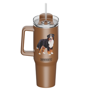 Bernese Mt. Dog 40 oz Tumbler with Handle and Straw Lid