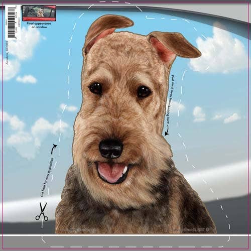 Airedale - Dogs On The Move Window Decal