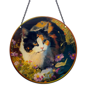 Calico Cat Sun Catcher with Chain