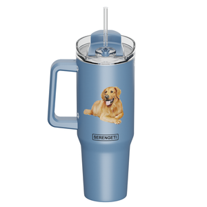 Golden Retriever 40 oz Tumbler with Handle and Straw Lid