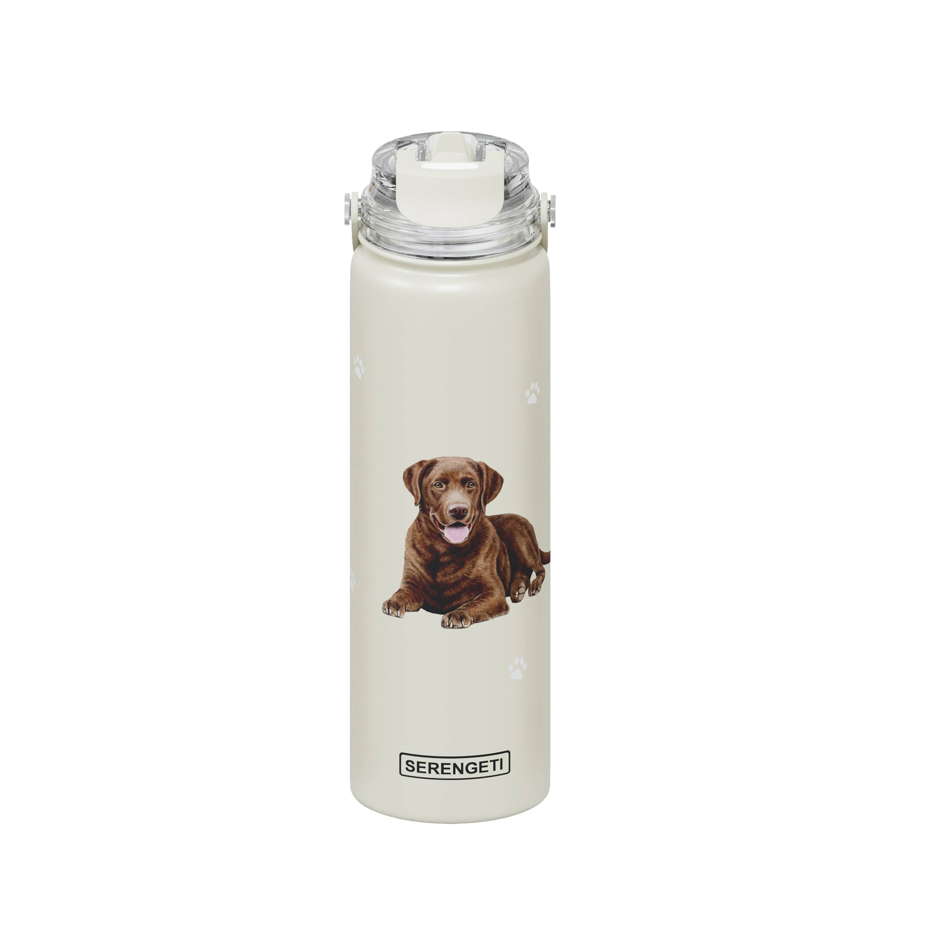 *Chocolate Labrador Stainless Steel Water Bottle 24 Oz. Serengeti