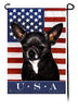 Chihuahua LH Black & White True Blue Garden Flag