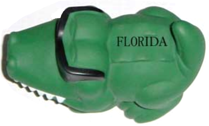 Dog Toy Florida Alligator Green Squeaky Vinyl Gator Dog Toy