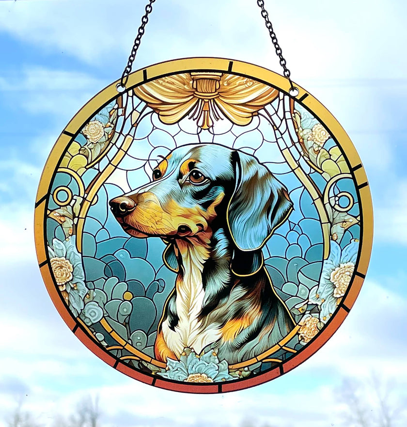 Dachshund Suncatcher with Chain