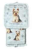 Yorkie, oven mitt set
