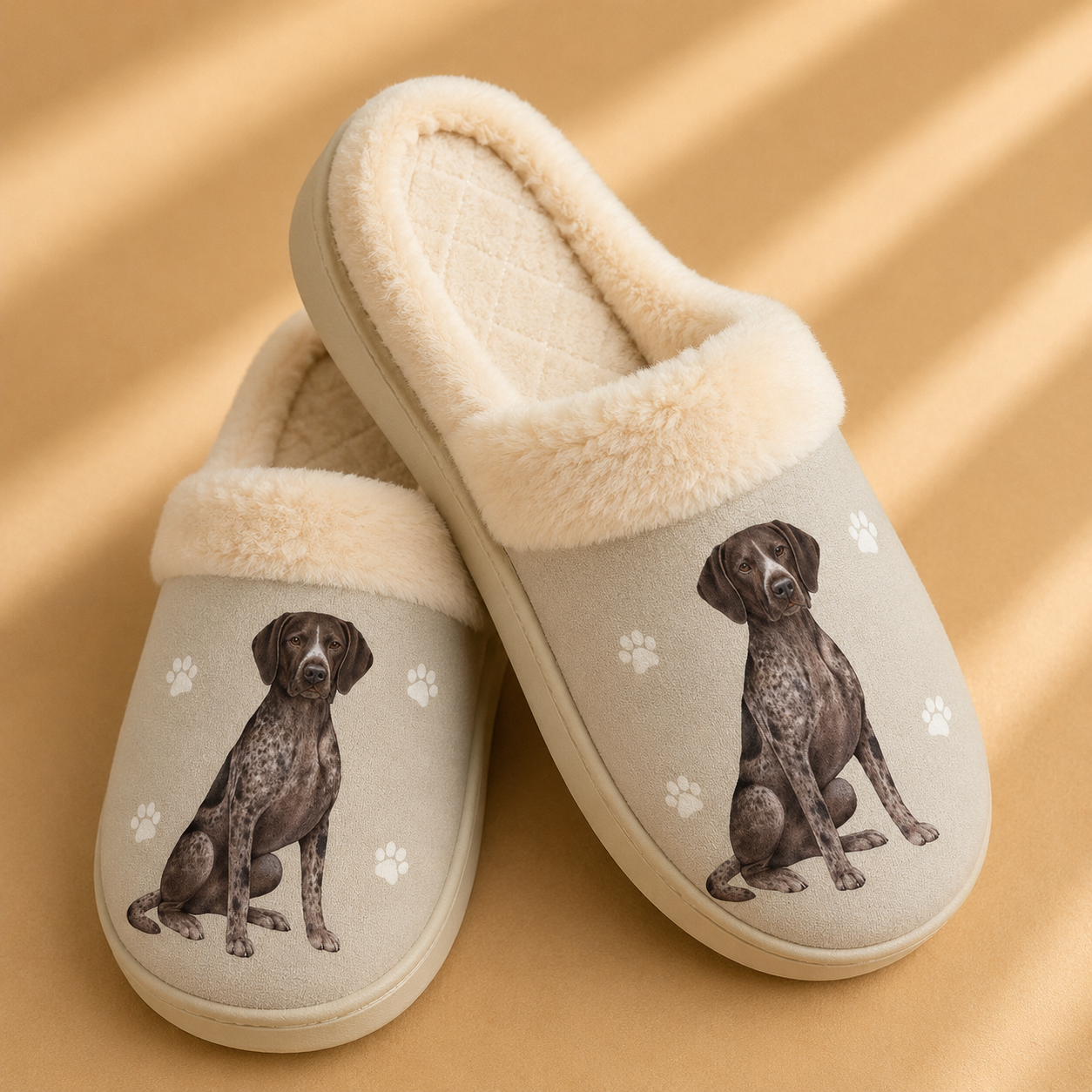 German Shorthaired Dog Pet Lovers Comfy Snuggs Slippers