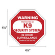 K9 Security (Red) Car Window Decal