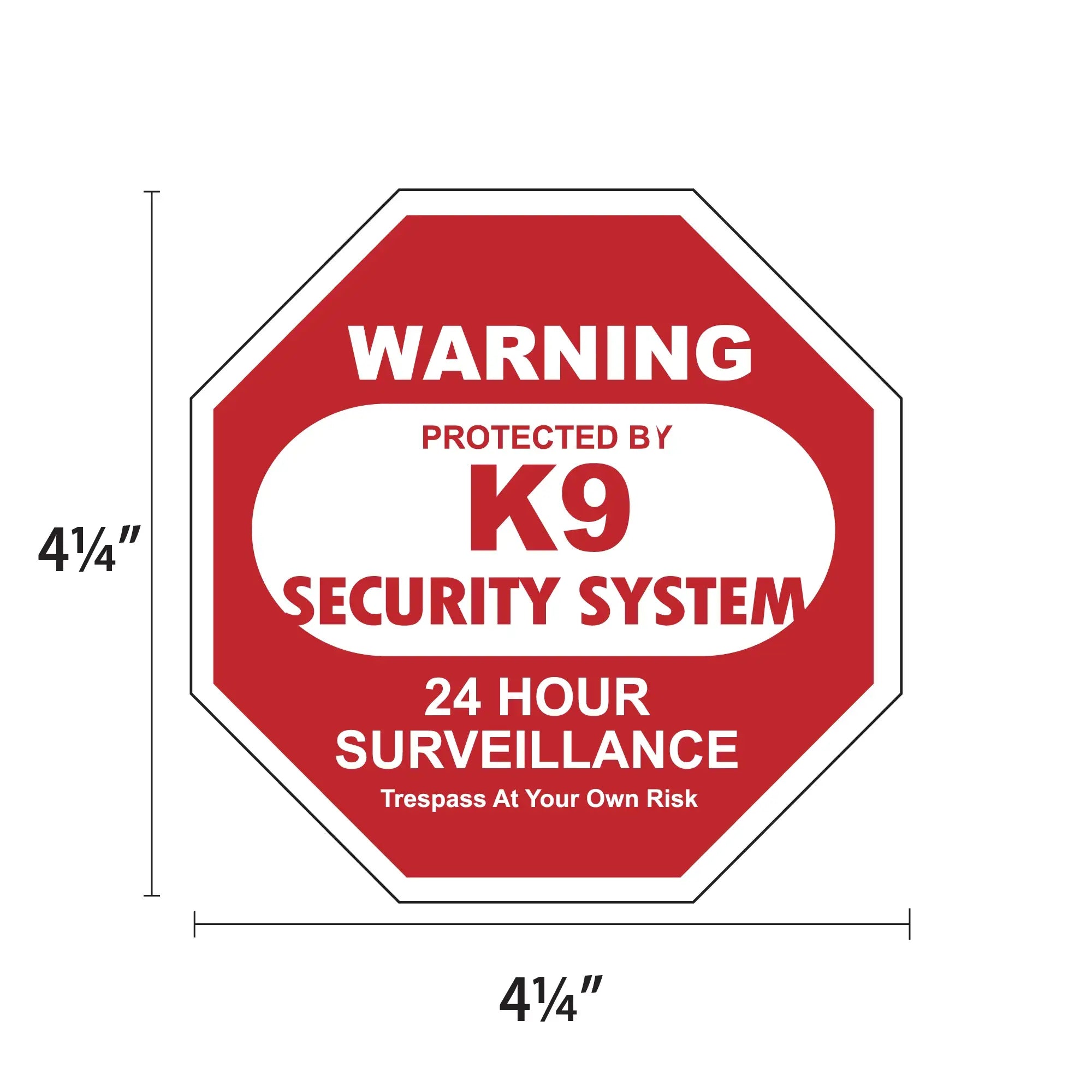 K9 Security (Red) Car Window Decal