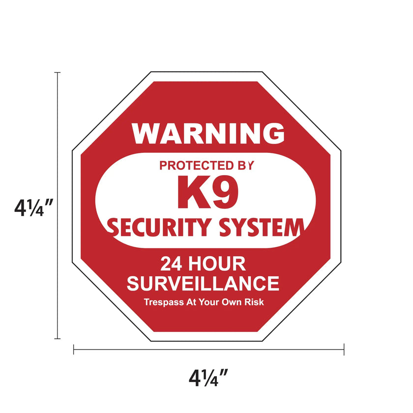 K9 Security (Red) Car Window Decal