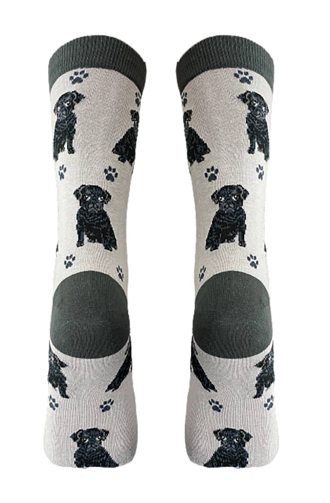 Black Pug - Unisex - Fun Novelty Dog Socks