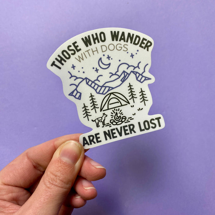 Those Who Wander  Dog Mom, Dog Lover Sticker Vinyl Decal