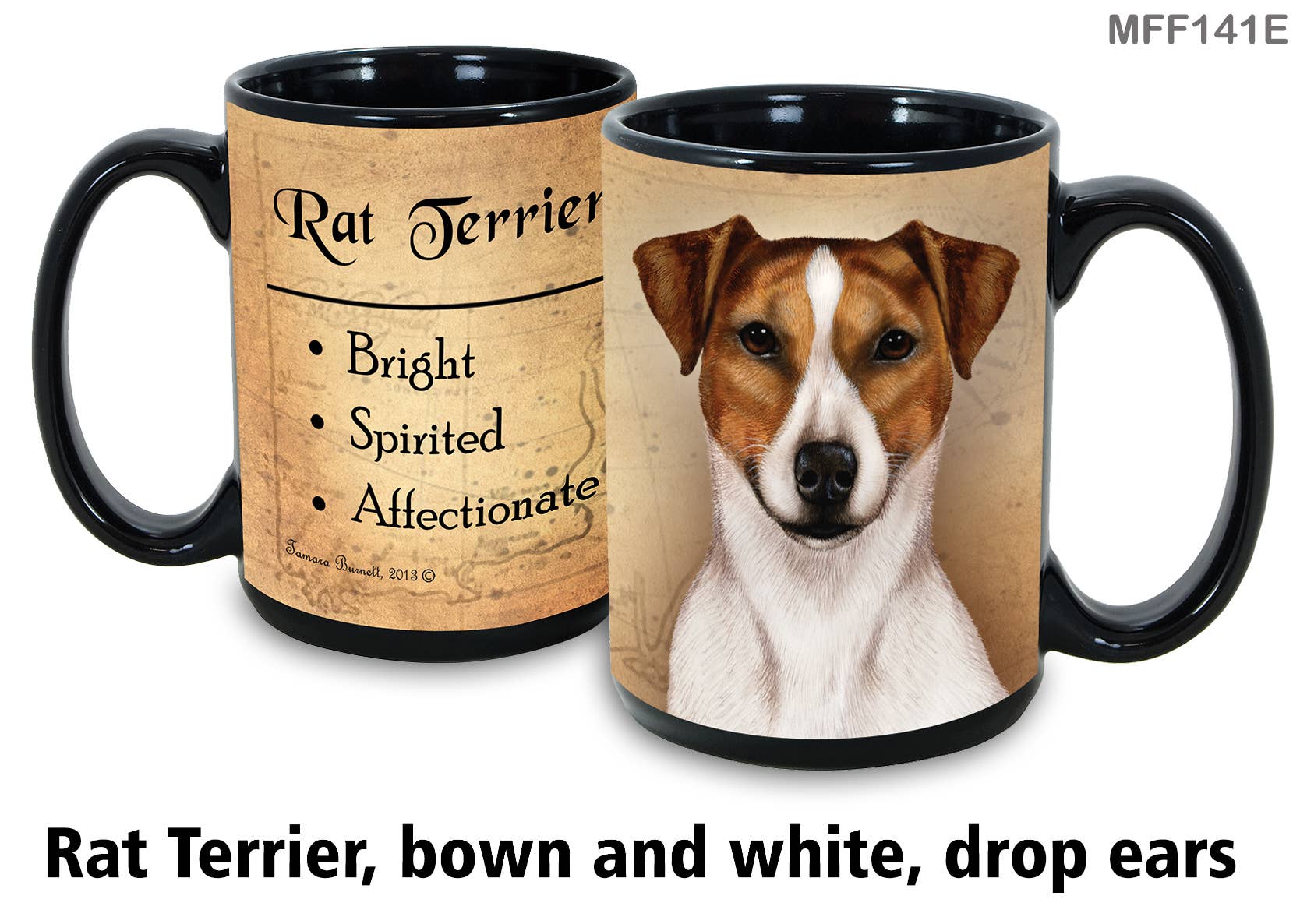 Rat Terrier Red & White Uncropped Mug Coffee Cup