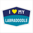 I Love My Labradoodle Hexagon Shaped Magnet