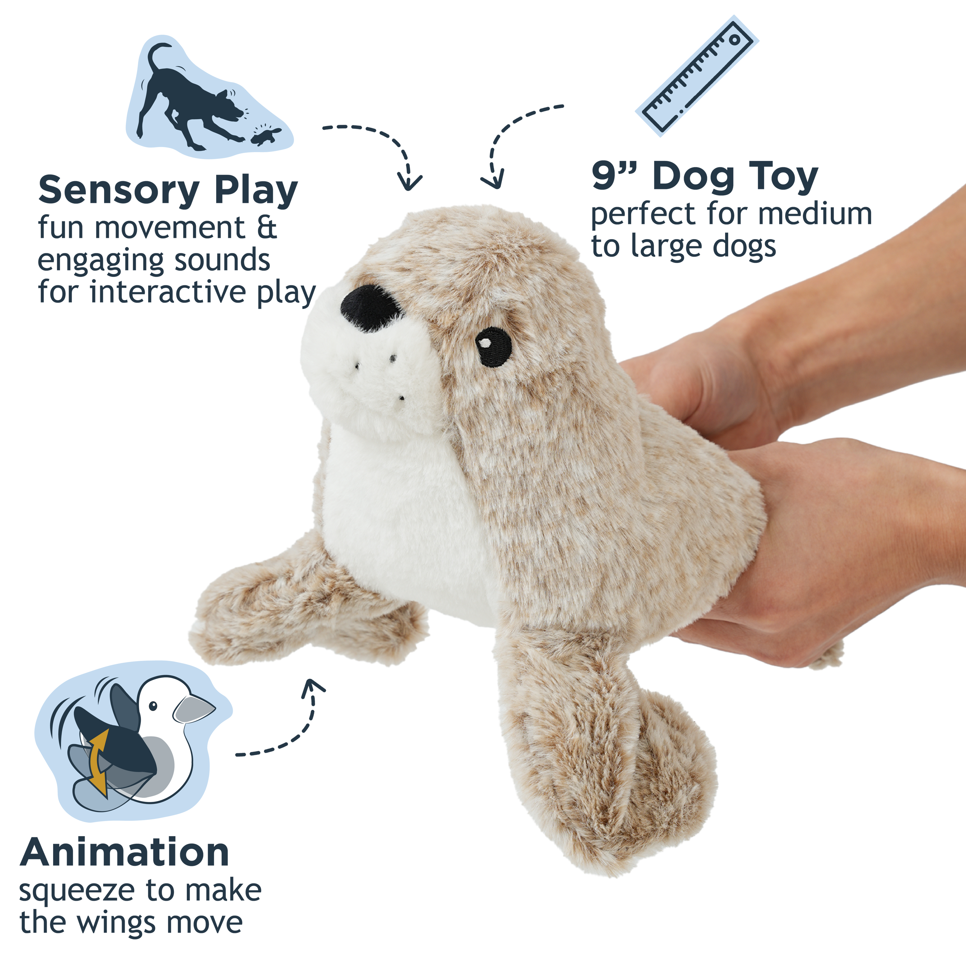 Dog Toy Seal Animated Plush Toy