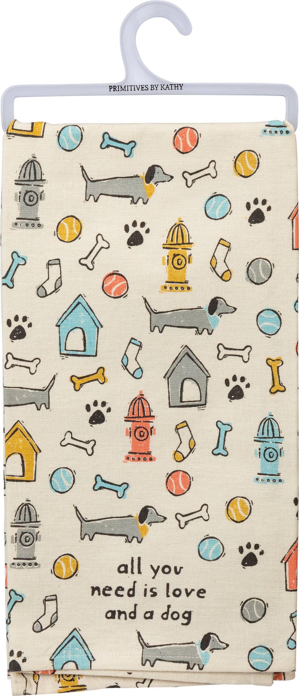 Love And A Dog Kitchen Towel