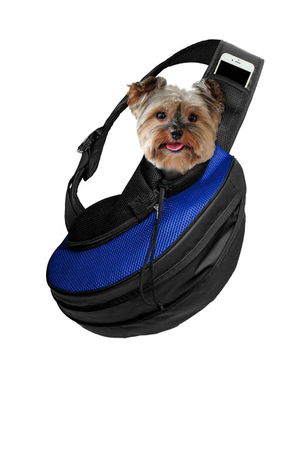 Pet Carrier Expandable Sling For Small Dogs And Cats Blue