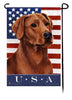 Labrador Red American True Blue Garden Flag