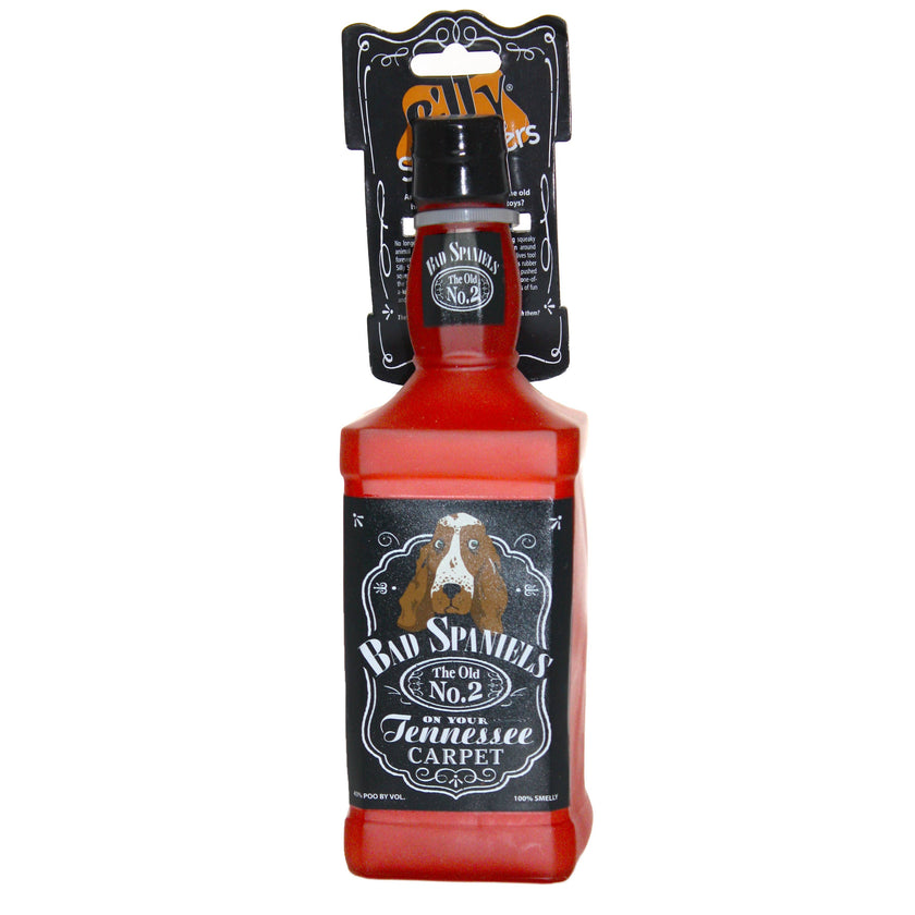 Silly Squeaker Liquor Bottle Bad Spaniels, Squeaky Dog Toy