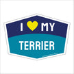 I Love My Terrier Hexagon Shaped Magnet