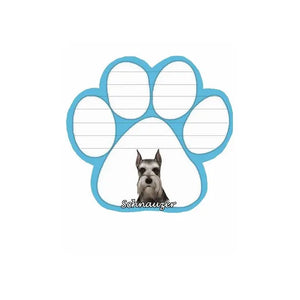 Schnauzer Paw Print Note Pad