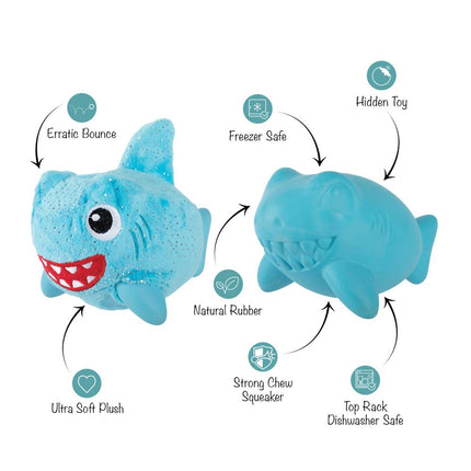 Doy Toy Shark Rubber & Plush Out Of The Blue Toy