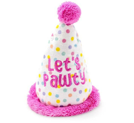 Dog Toy Birthday Hat ThoozyPet Birthday Hat Pink Plush Dog Toy 7