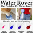 Portable Water Rover Regular 4-Inch Bowl and 15-Ounce Bottle