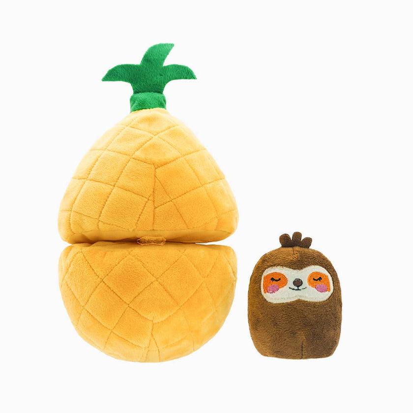 Dog Toy Pineapple Hiding Sloth Plush Toy