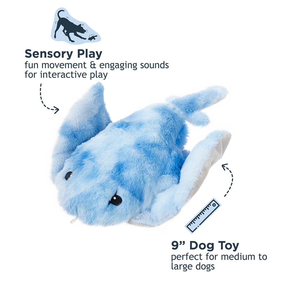 Dog Toy Manta Ray Animated Plush Dog Toy