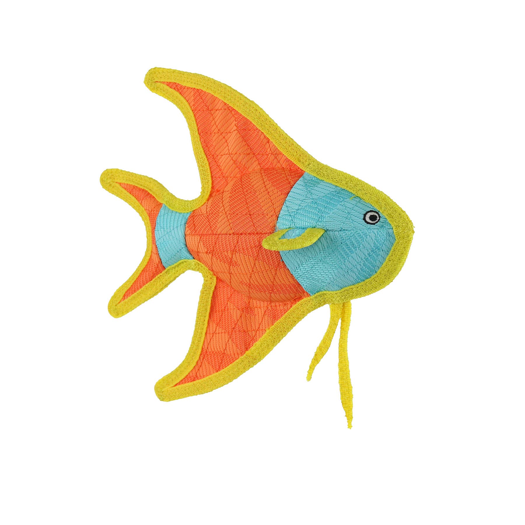 DuraForce Angel Fish - Orange, Durable, Squeaky Dog Toy