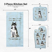 Husky, oven mitt set