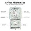 Westie , oven mitt set
