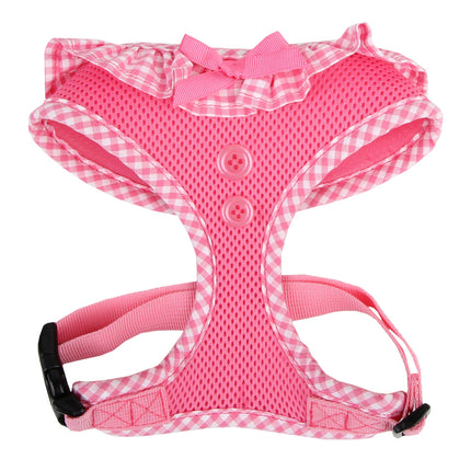 Checkered Ruffle Dog Harness Over-the-Head Vivien