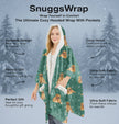 Golden Retriever Snugg Wraps with Hoodie – Ultra Soft Sherpa Fleece Wrap for Pet Lovers