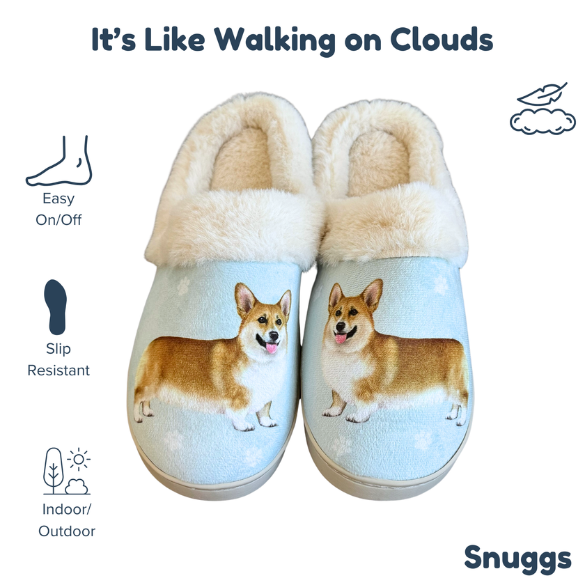 Welsh Corgi Dog Pet Lovers Comfy Snuggs Slippers