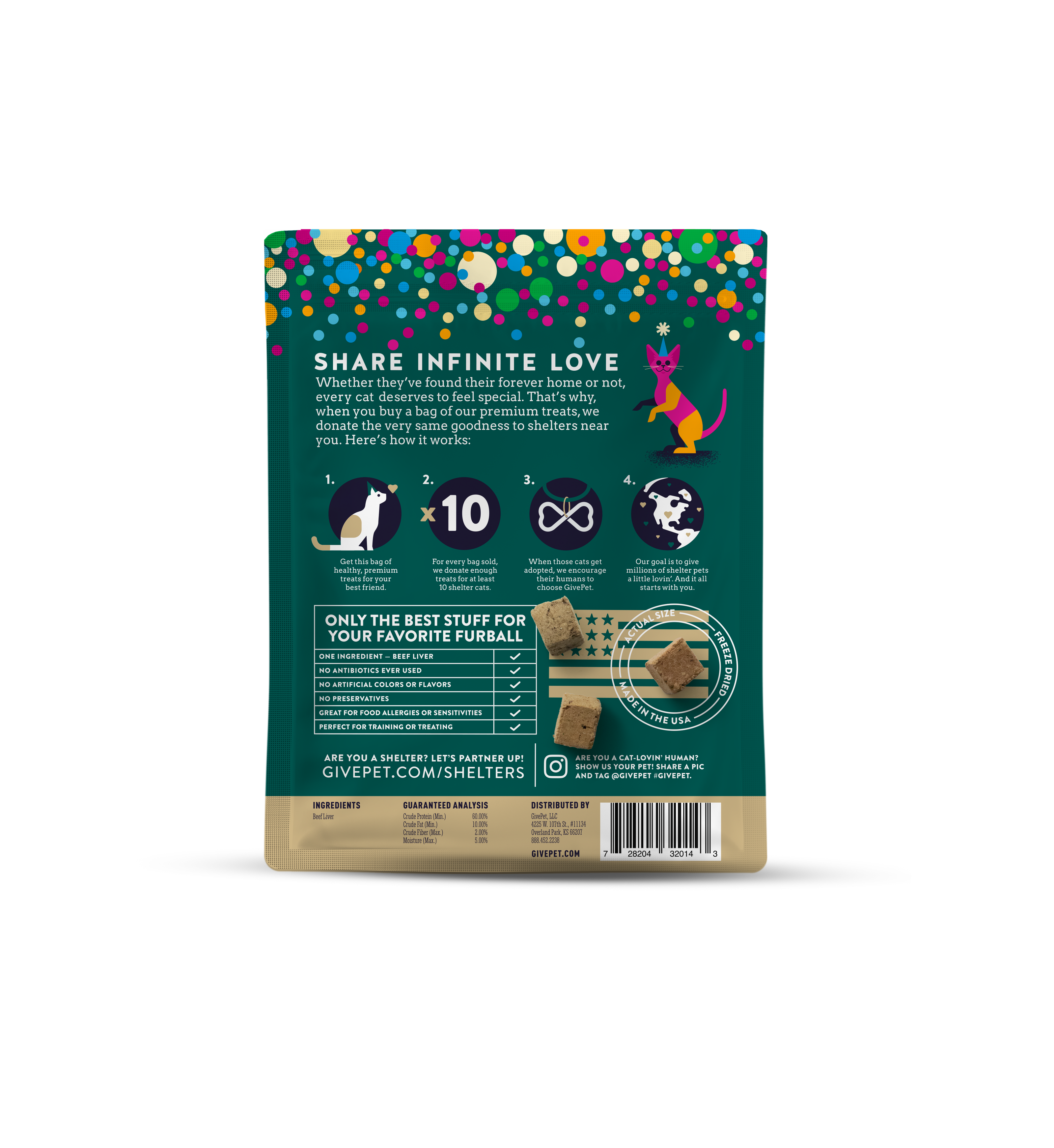 Cat Treat GivePet Birthday Purr-resnt Freeze Dried Cat Treats